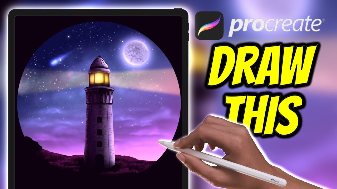 Light House v2  - Procreate tutorial #166