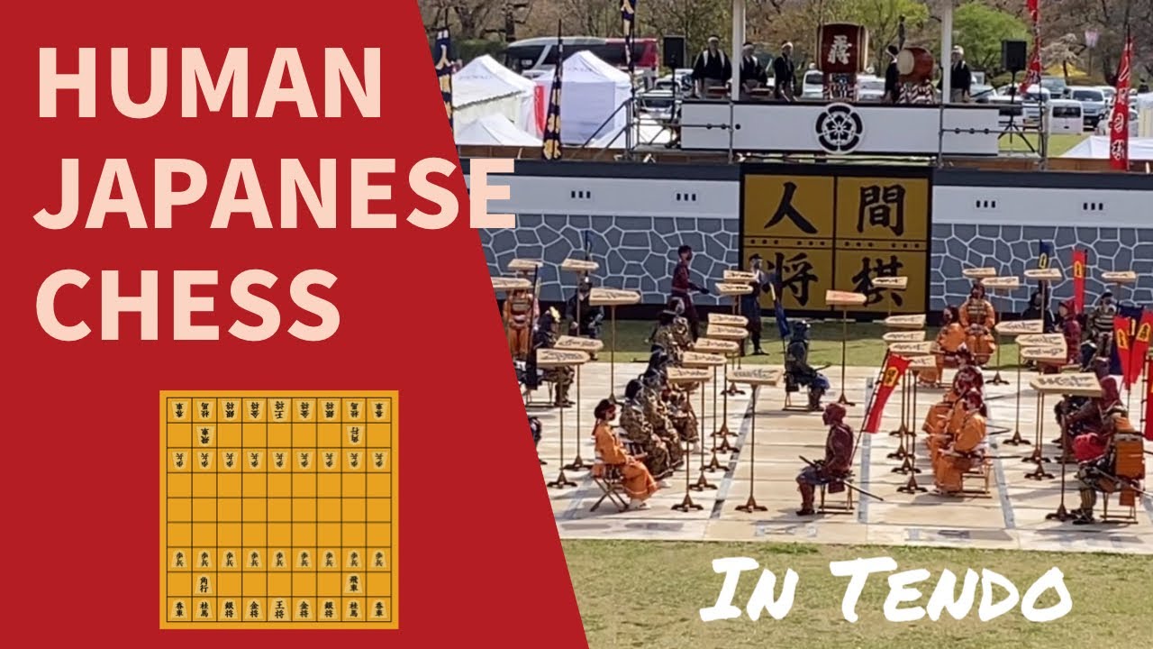 Human Japanese Shogi. An exciting show in Tendo city, Japan.