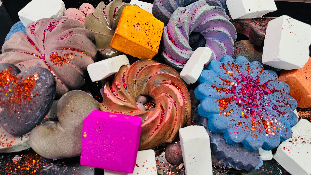 Donut & Variety Texture CC Dyed Chalk ASMR Reform | Satisfying Video 