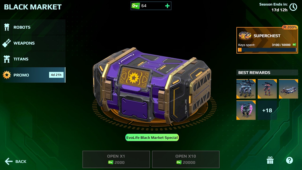 Black market chest opening.