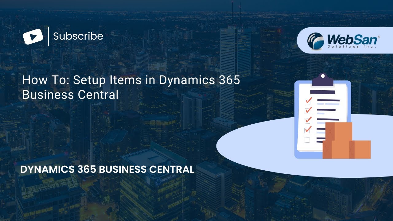 Как настроить элементы в Dynamics 365 Business Central