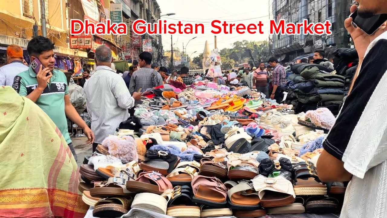Dhaka Gulistan Street Market 🇧🇩 | Walking Tour in Dhaka | 4K Travel Vlog
