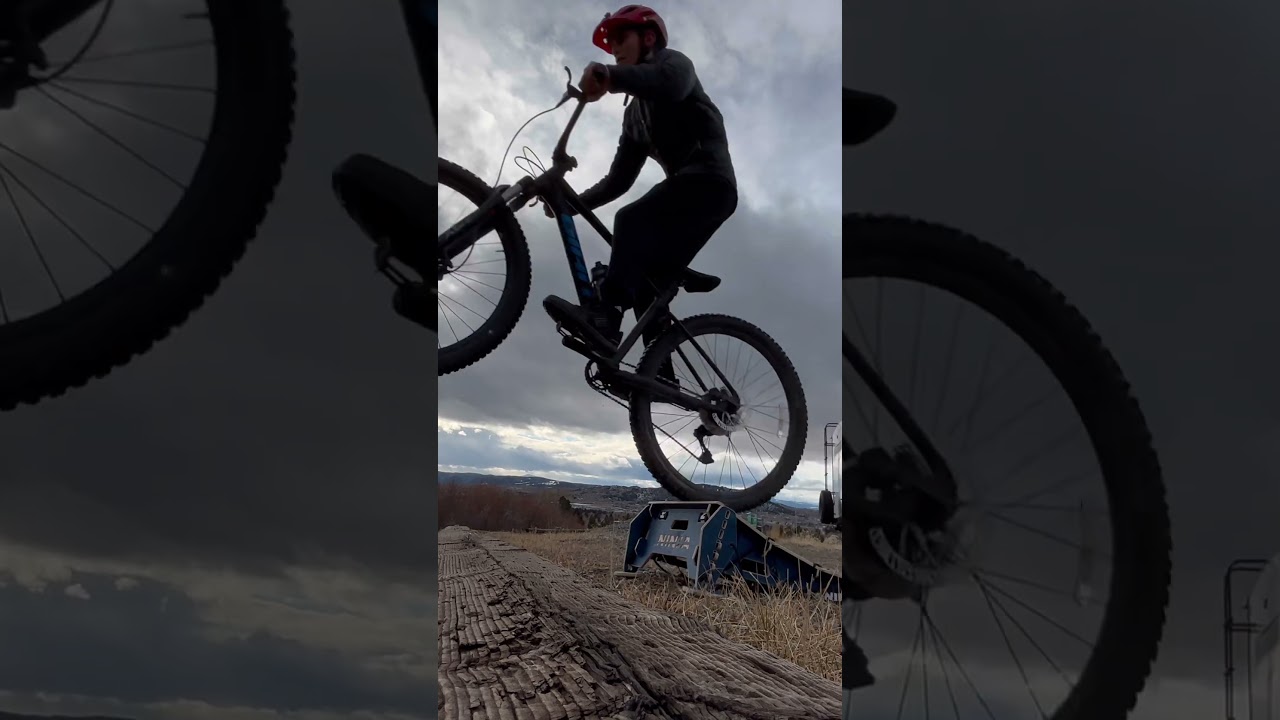 Hitting my MTB ramp 