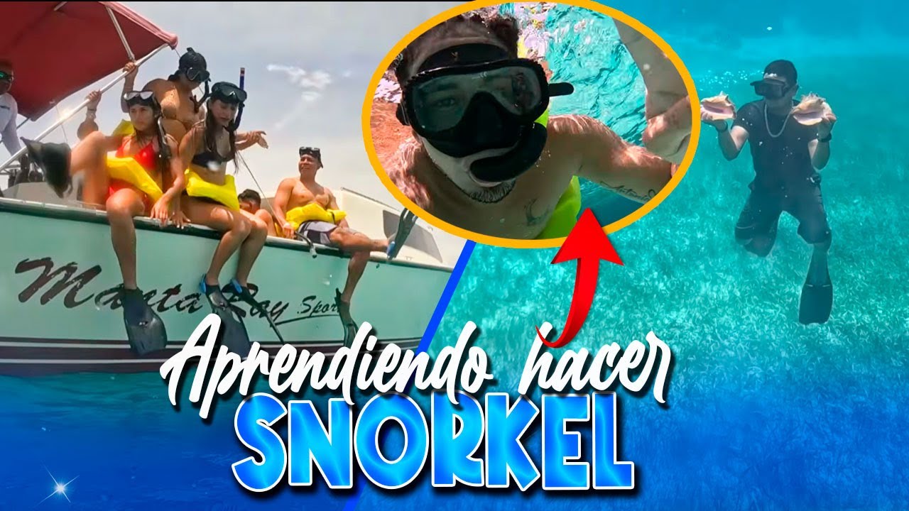 Salvadoreños haciendo SNORKEL en las playas de Belice