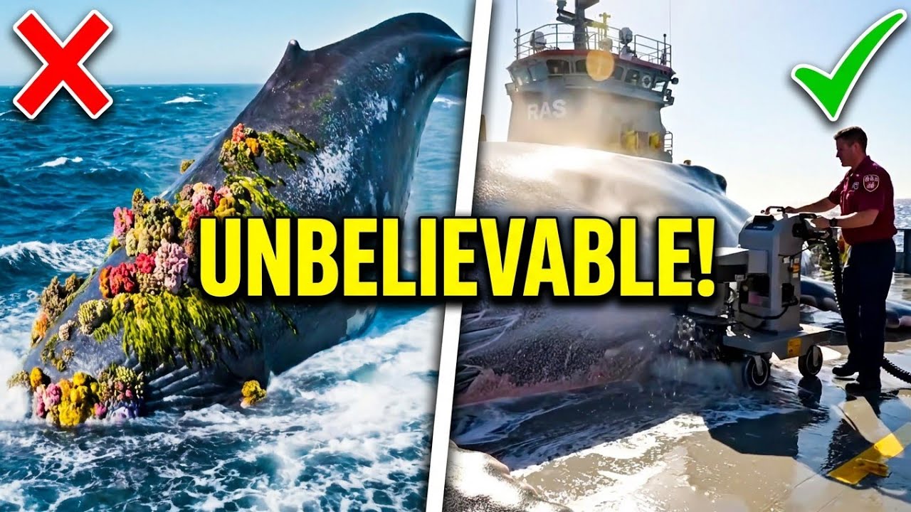 Rescue Team Saves Giant Gray Whale Covered in Coral & Algae | Incredible Ocean Rescue