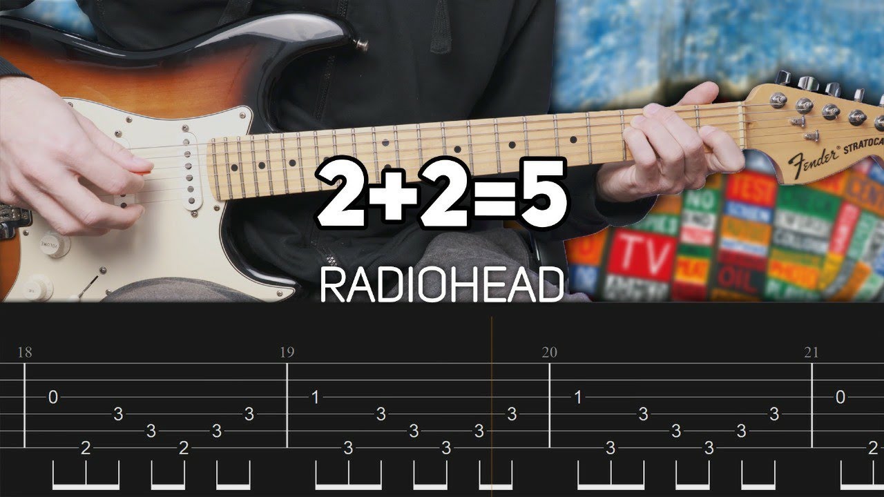 Radiohead - 2+2=5 (Guitar lesson with TAB)