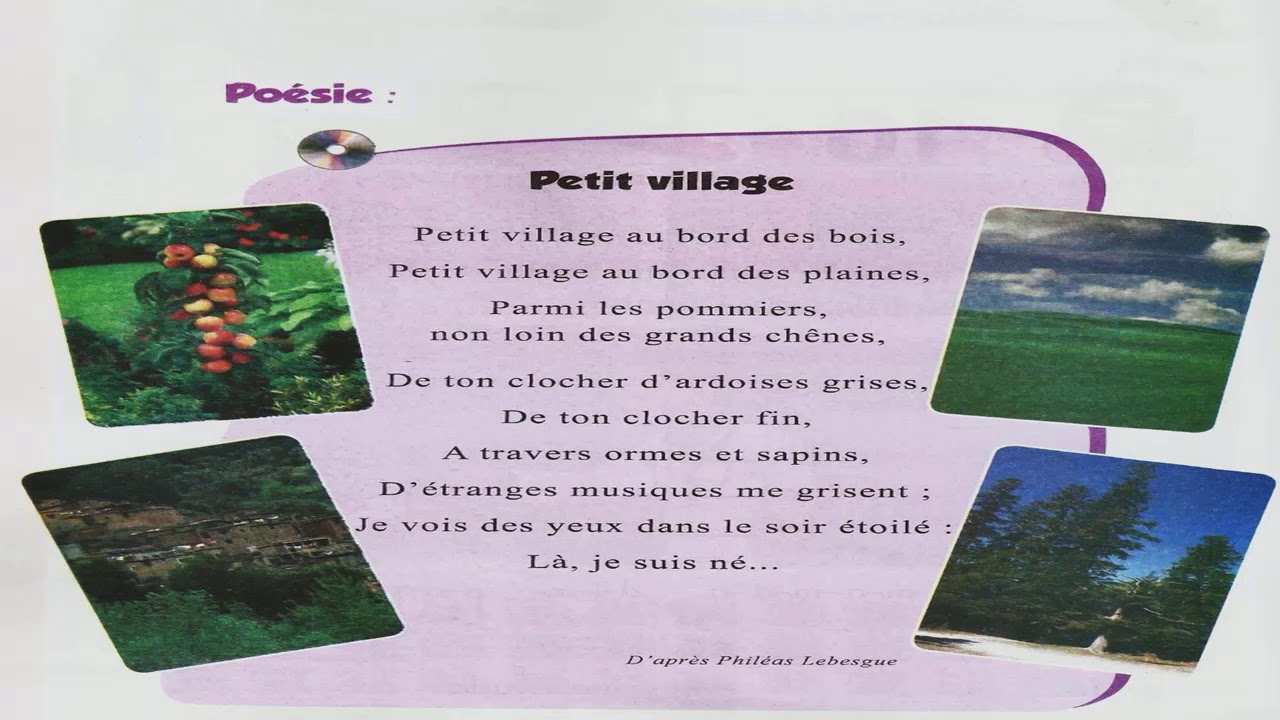 poésie :  petit village / unité 4 / page 48 / l'école des mots français 2AP