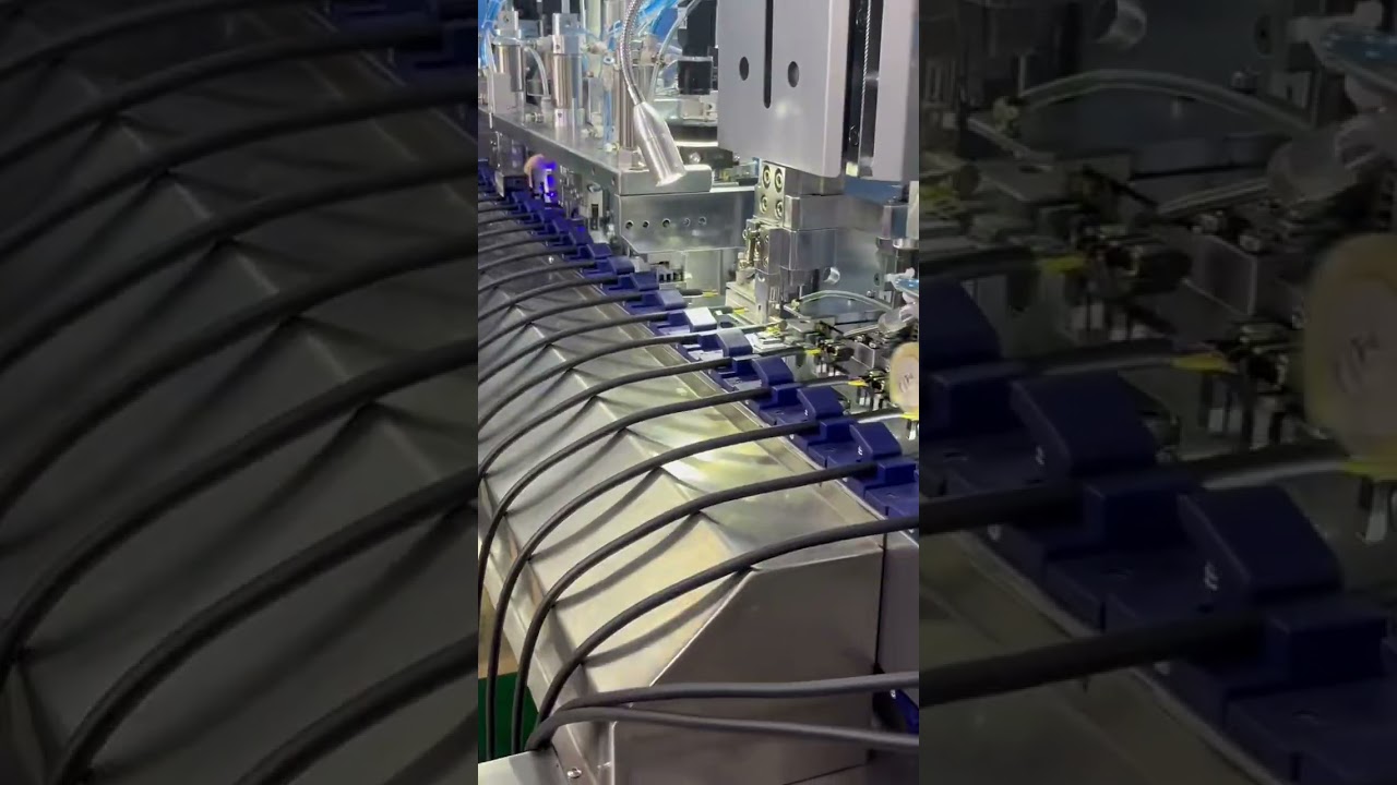 Actual video of the production of automated equipment in the power cord workshop #powercord