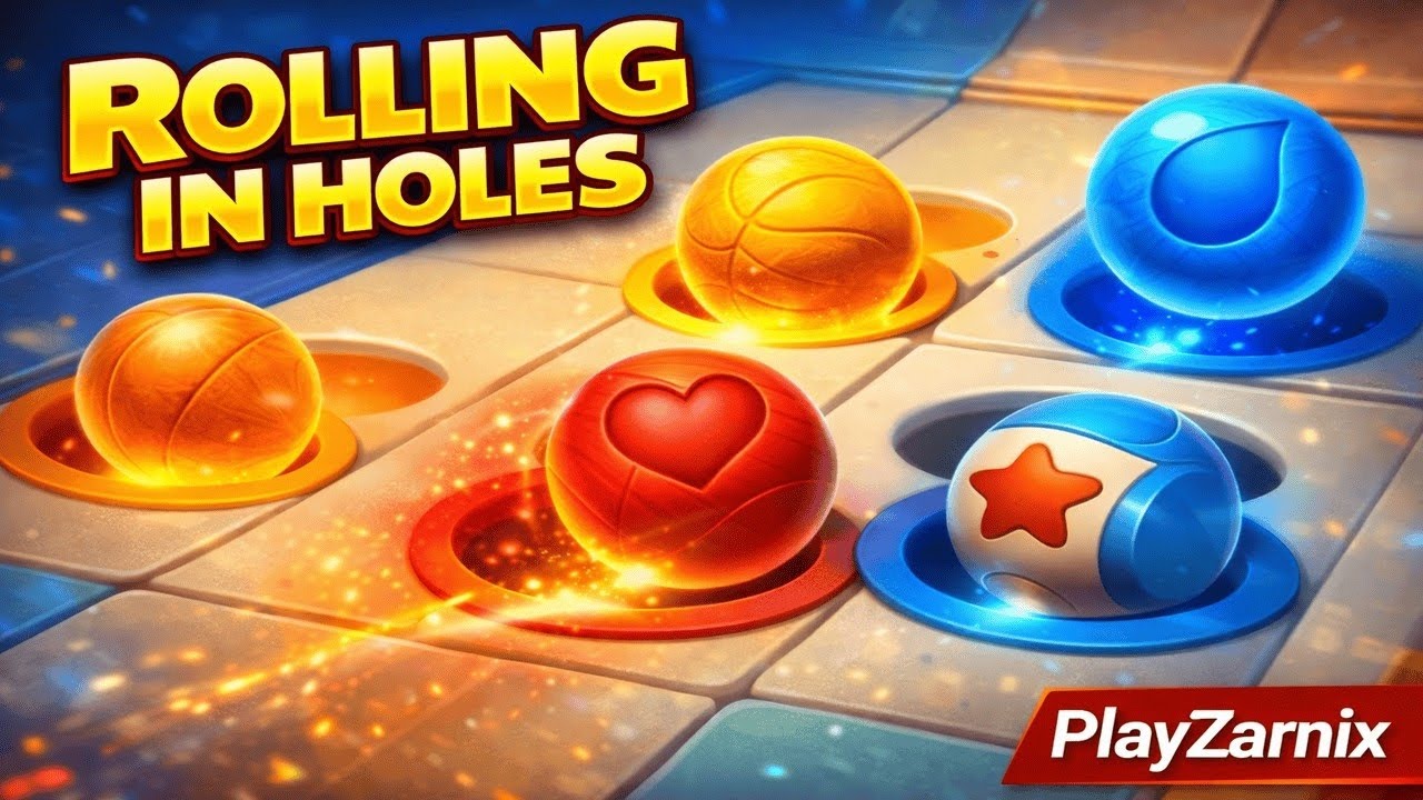 Rolling in Holes Gameplay | Satisfying Ball Puzzle Challenge | PlayZarnix