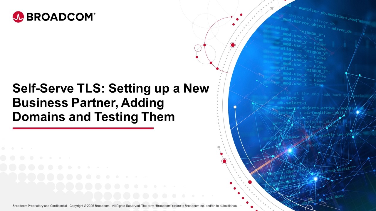 Self-Serve TLS: Setting up a New Business Partner, Adding Domains and Testing Them