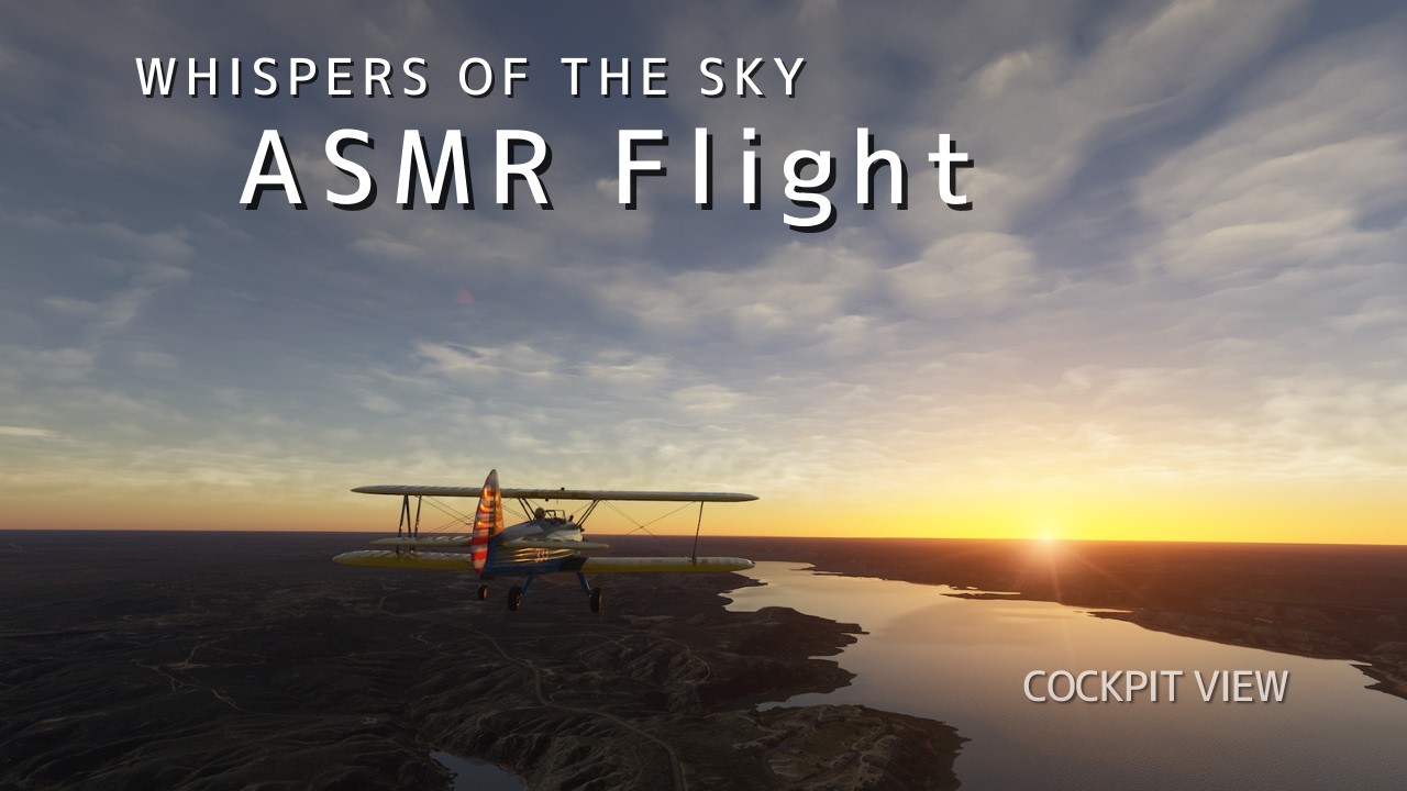 ASMR Flight | Stearman Model 75 over Lake Meredith, Texas (No Commentary) //62