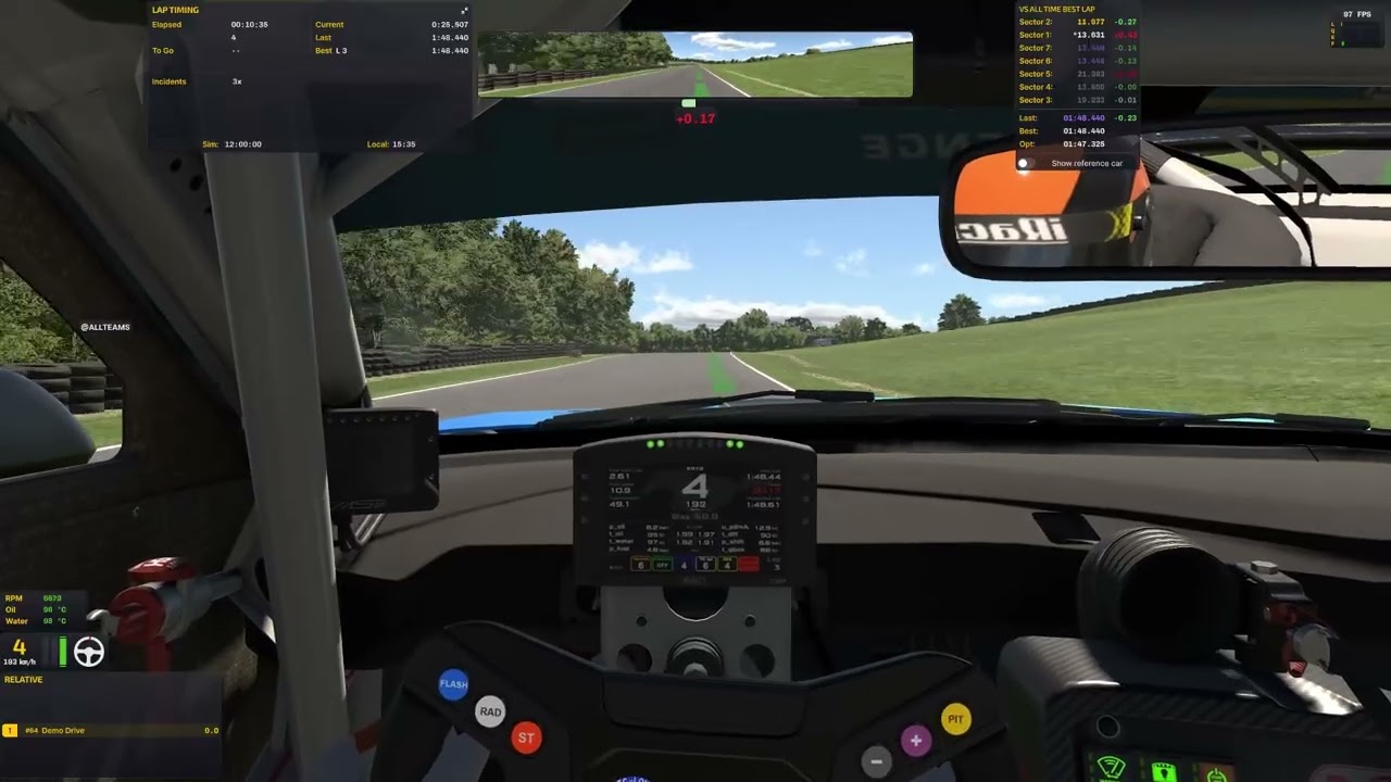 IRacing - Mustang GT4 - demodrive