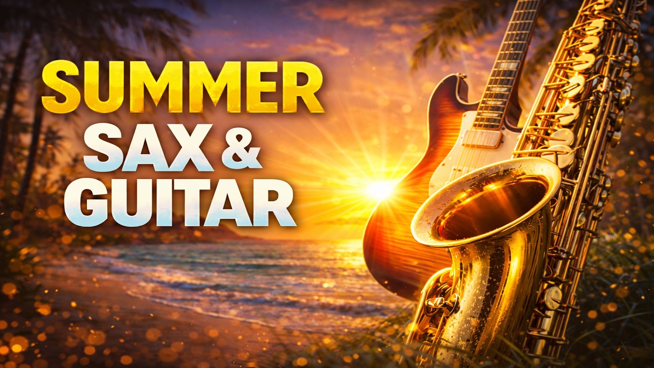 Summer Jazz Fusion 🌴 Saxophone & Electric Guitar | Chill Beach Instrumental