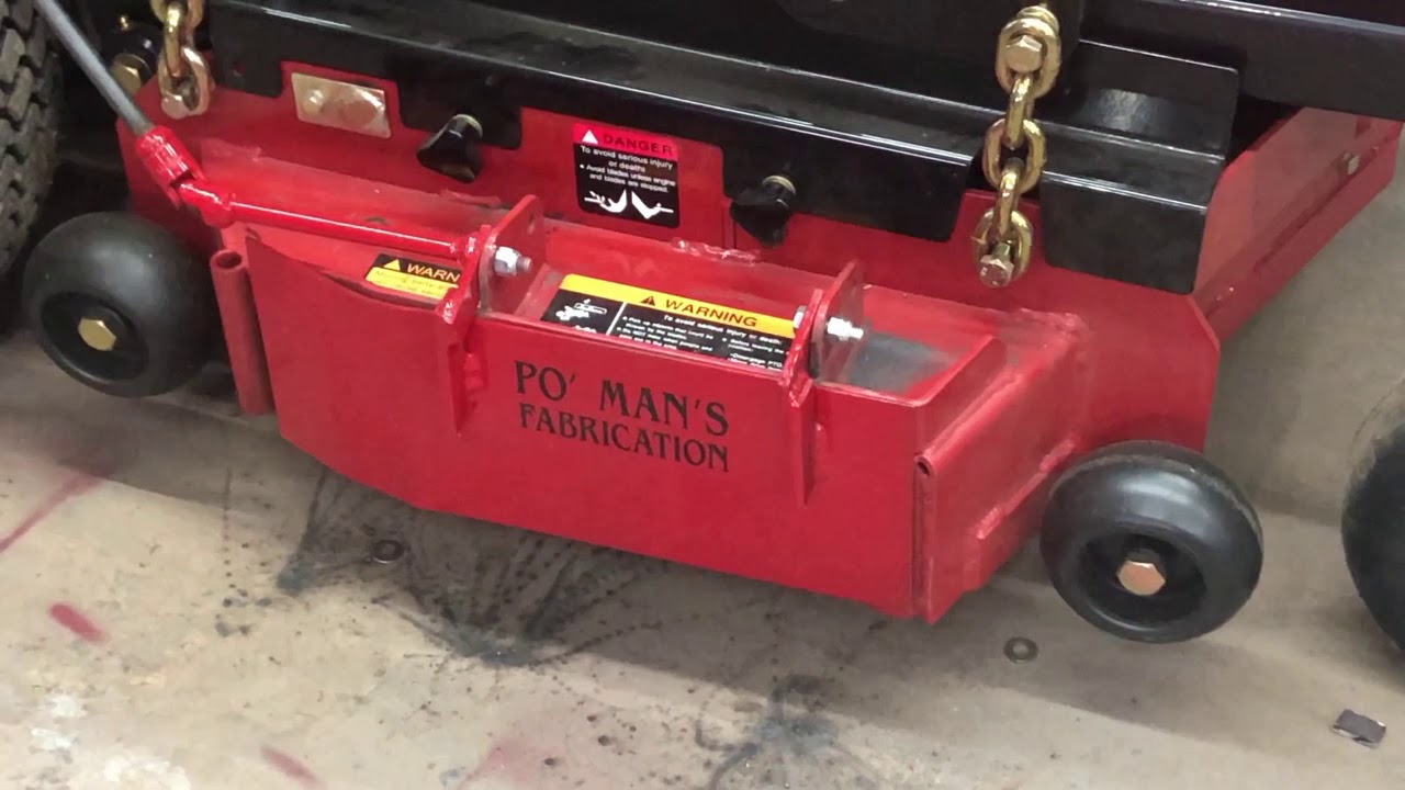 DIY Chute block for the bradley stand on mower.