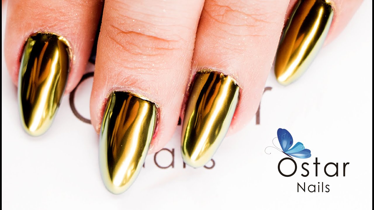 MIRROR CHROME DIAMOND GOLD POWDER  DEMO - Ostar Nails