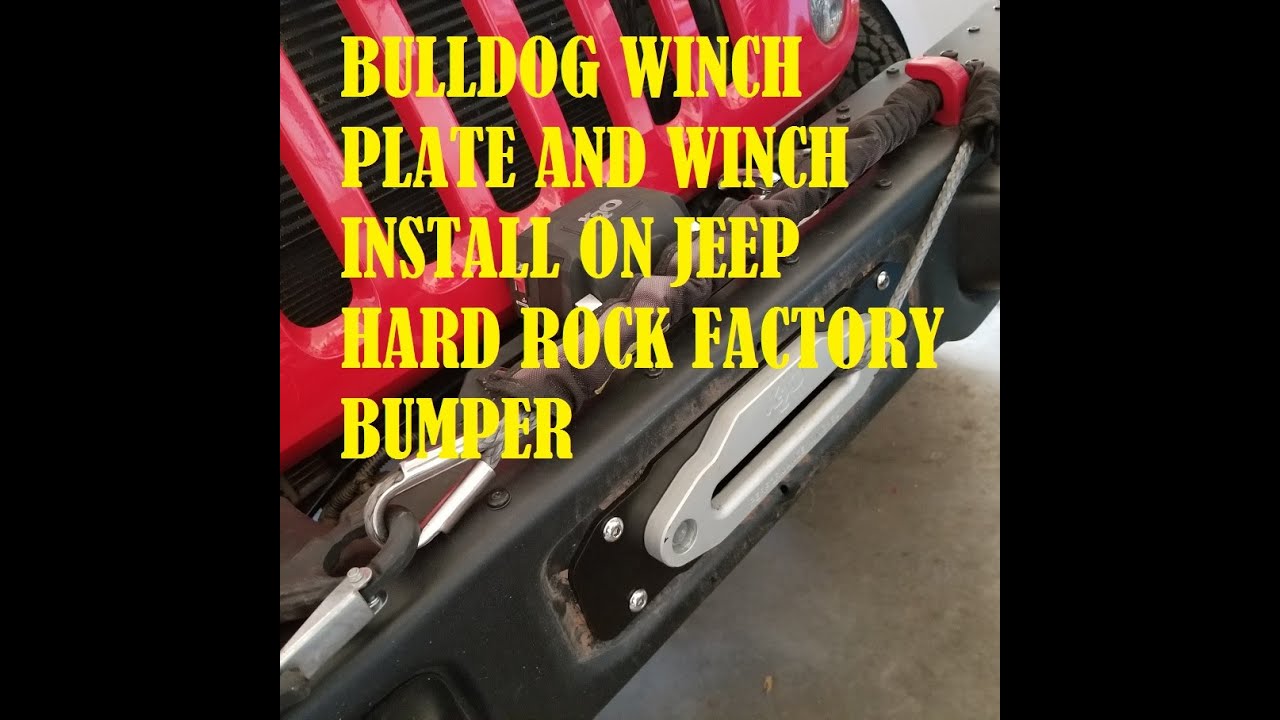 Jeep JKUR Bulldog Winch Plate Smittybilt Winch Install Factory bumper