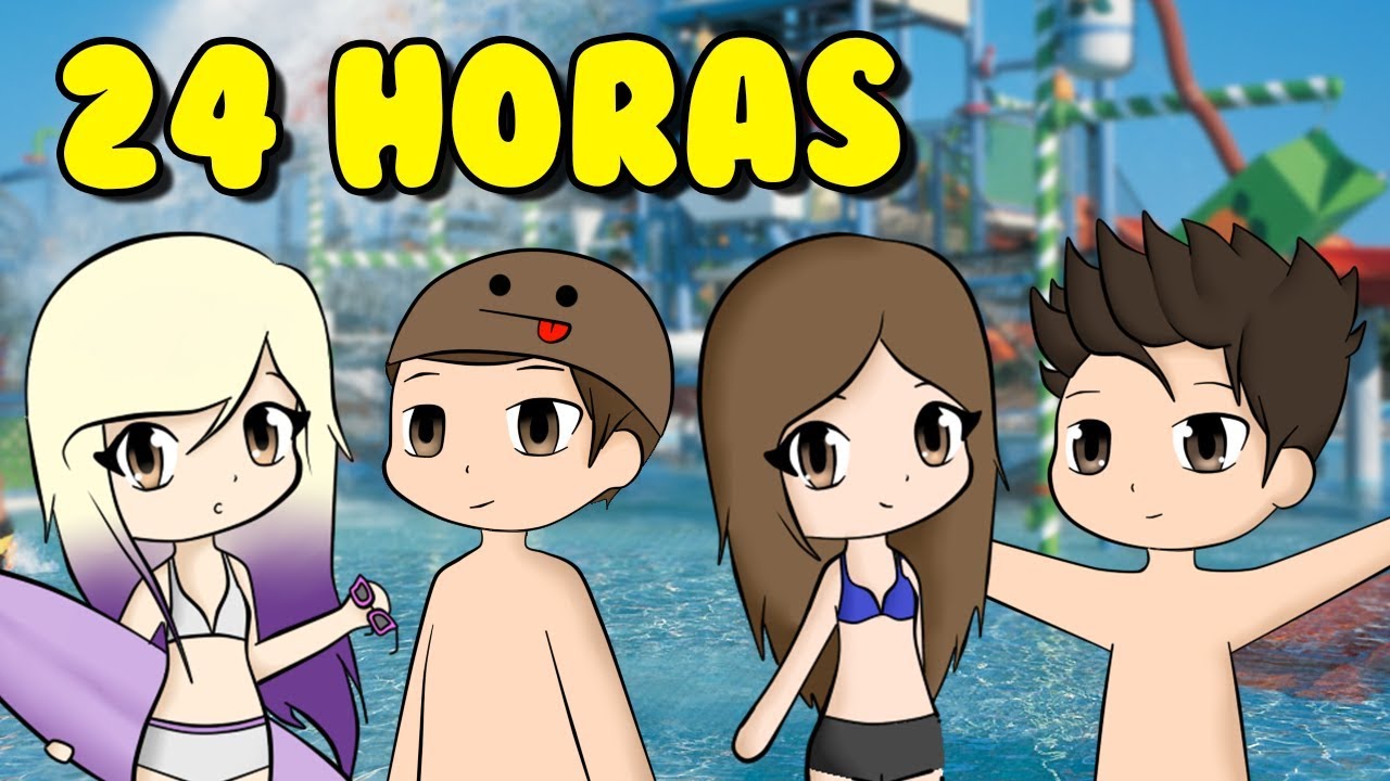 24 HORAS EN UN PARQUE ACUÁTICO CON EL TEAM | Roblox Roleplay