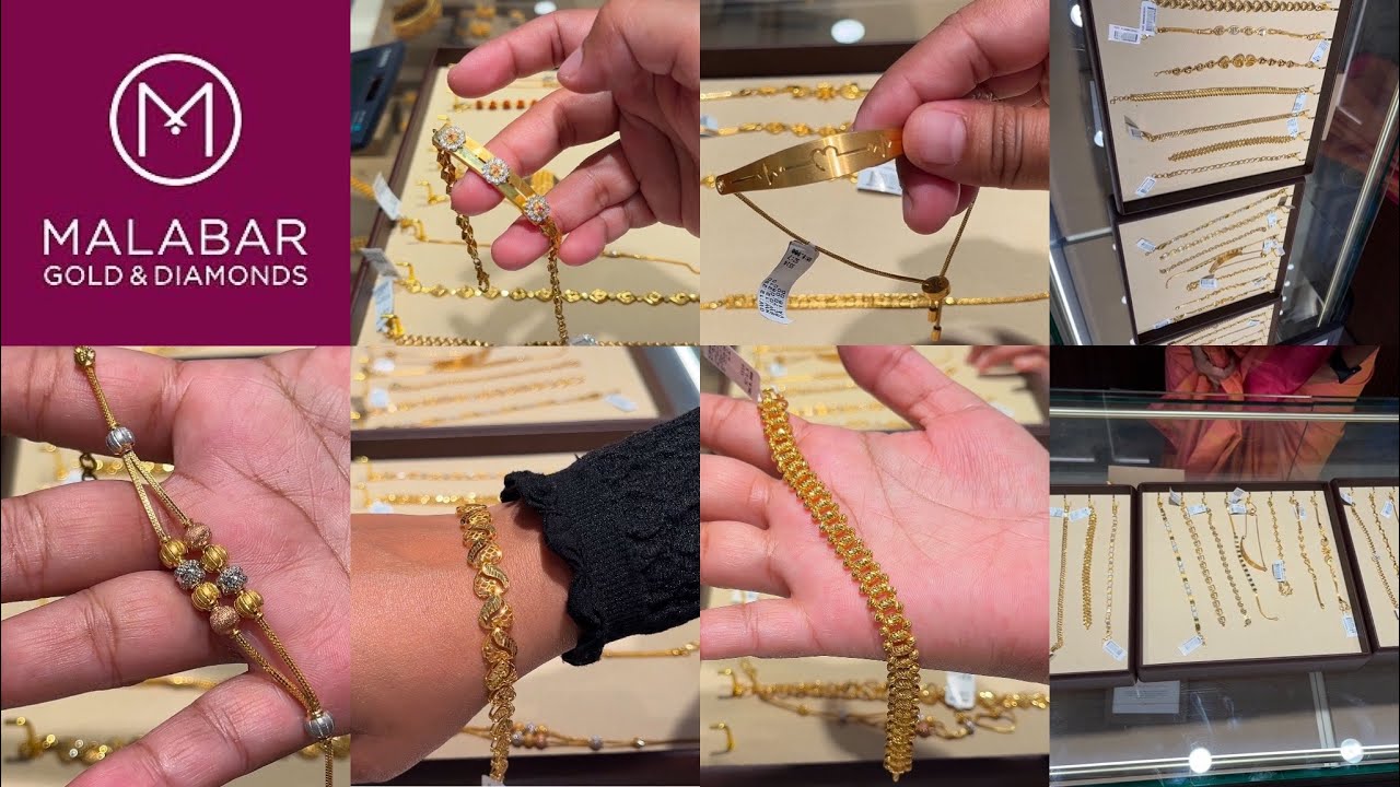 Huge collection latest new gold bracelet design with price and wt from Malabar gold