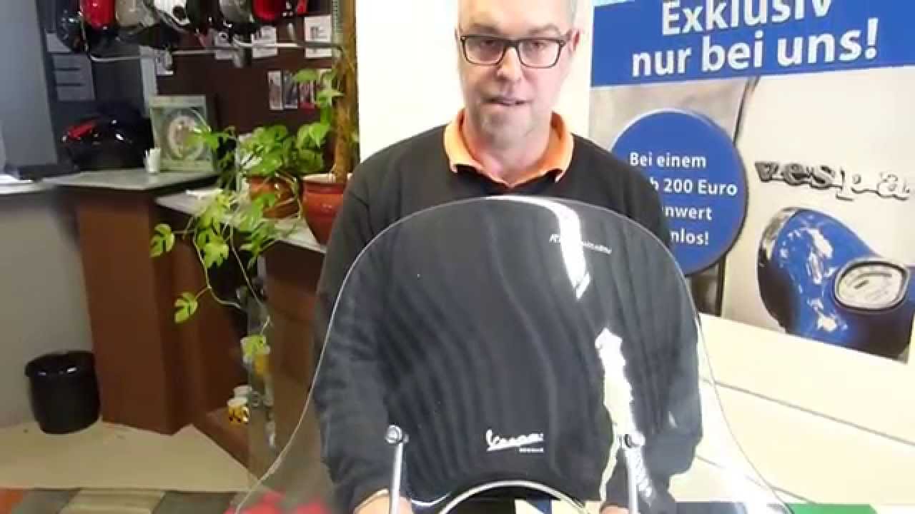 Vespa GT GTS Windschild Windschutzscheibe Scheibe Medium Erklärung Deutsch www.piaggio-vespa.de