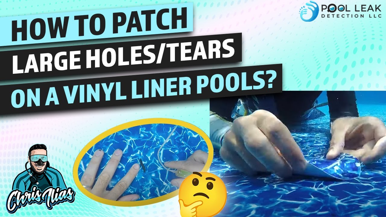 How To Patch Large Hole And Tears On A Vinyl Liner Pool || Patching Large Hole In Pool Liner