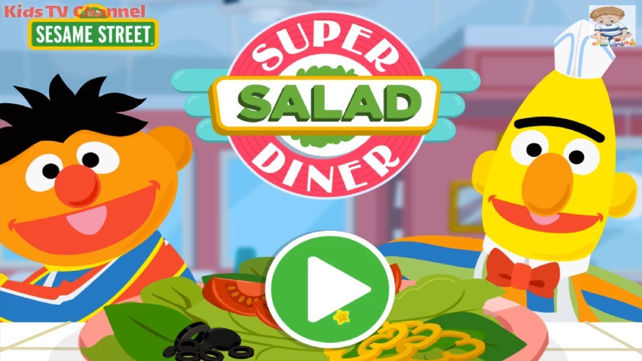 Sesame Street Bert And Ernie Super Salad Diner | Play Fun Games For Kids | Kids TV Channel
