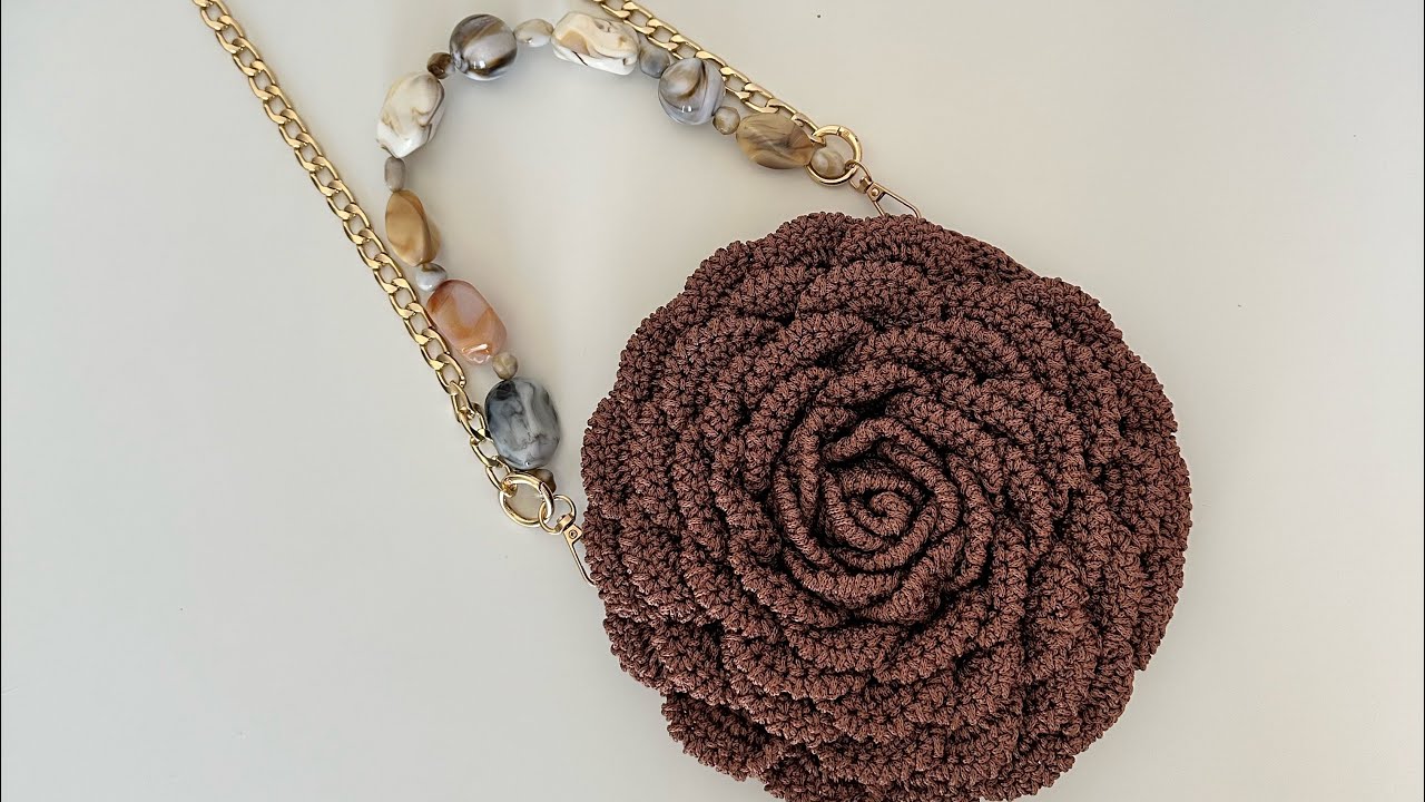 GÜL ÇANTA ÖRÜYORUZ #crochet #gülçanta #crochetbag