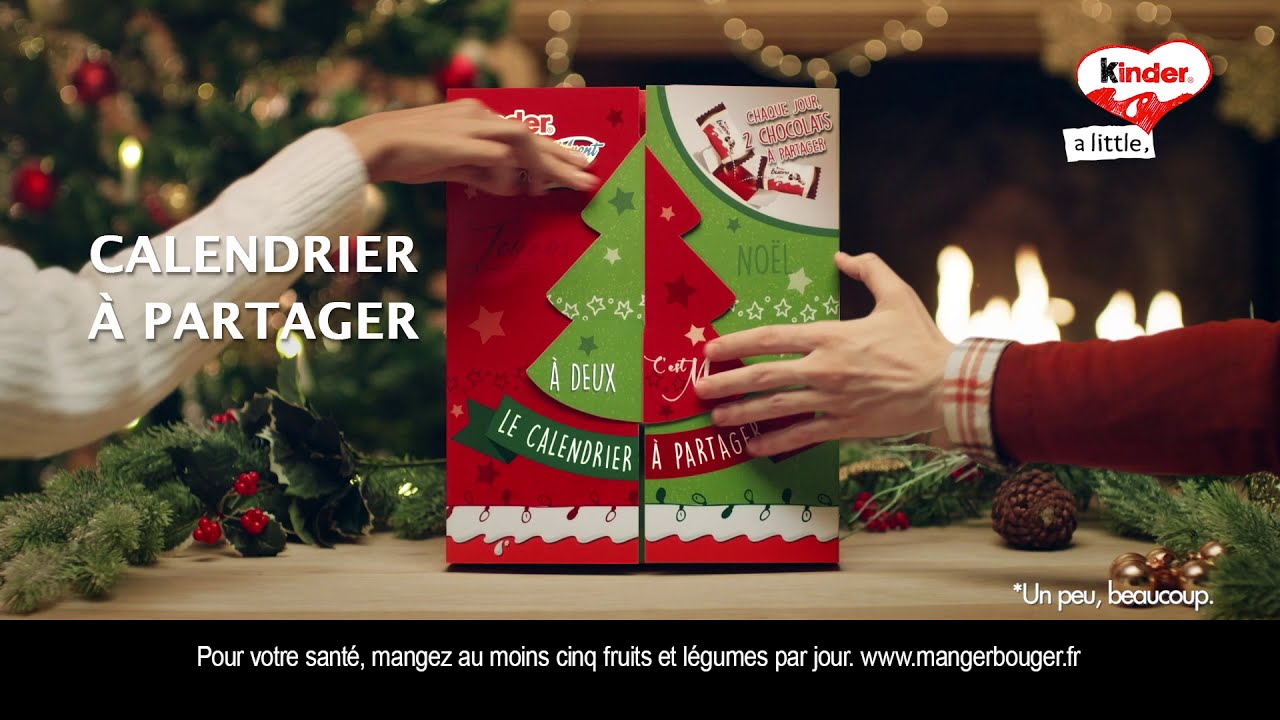 Le calendrier &agrave; partager Kinder