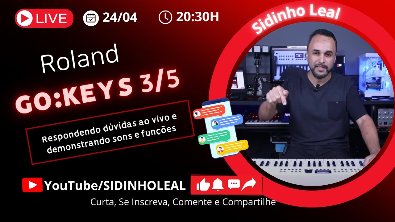 LIVE - Roland  GO:KEYS 3|5 ( Respondendo Dúvidas e Explicando Funções Avançadas )