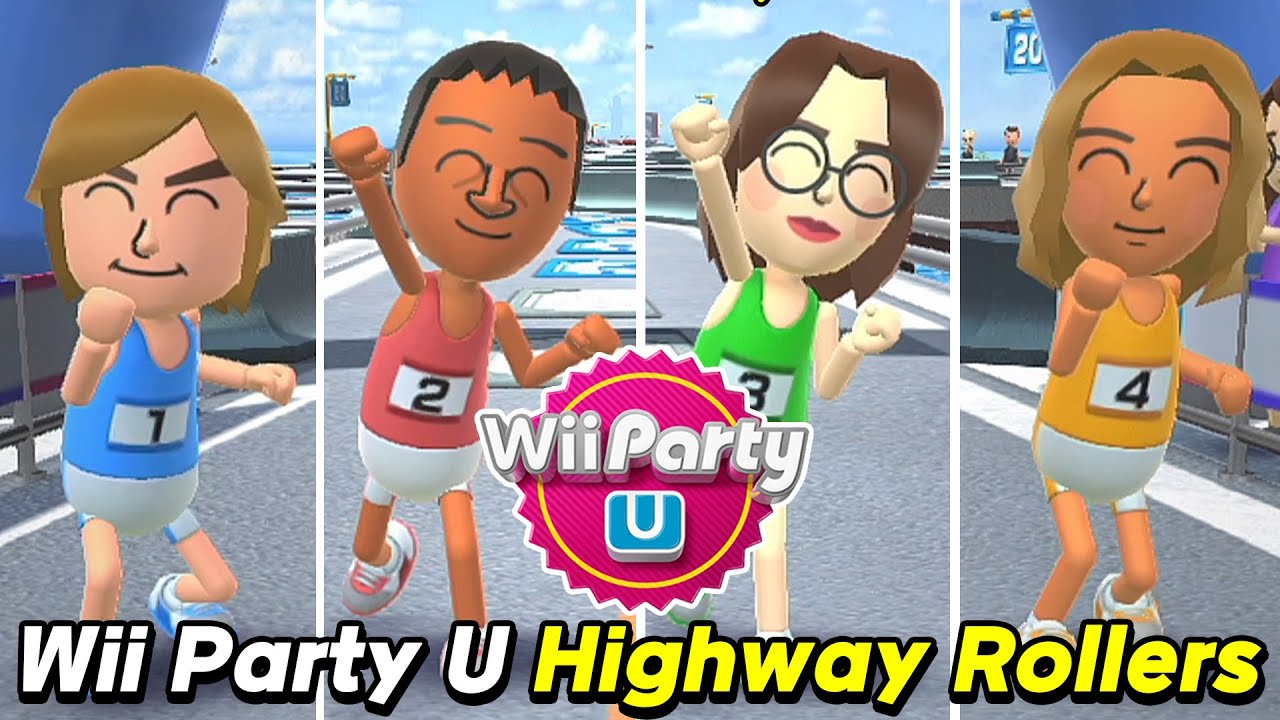 Wii Party U Highway Rollers Gameplay Yukchan vs Haixiang vs Anne vs Alice | AlexGamingTV