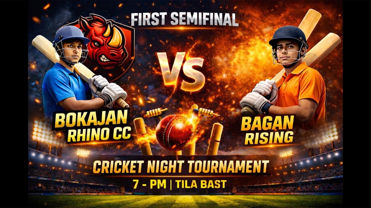 2nd semi final match// high voltage match  Bagan rising vs bokajan rhino cc 🫡🔥😱⚡️