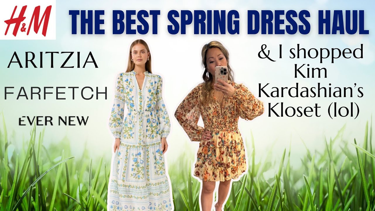 NEW SPRING DRESSES TRY-ON (& A LIFE UPDATE)- ARITZIA, H&M, EVER NEW, ULLA JOHNSON, KARDASHIAN KLOSET