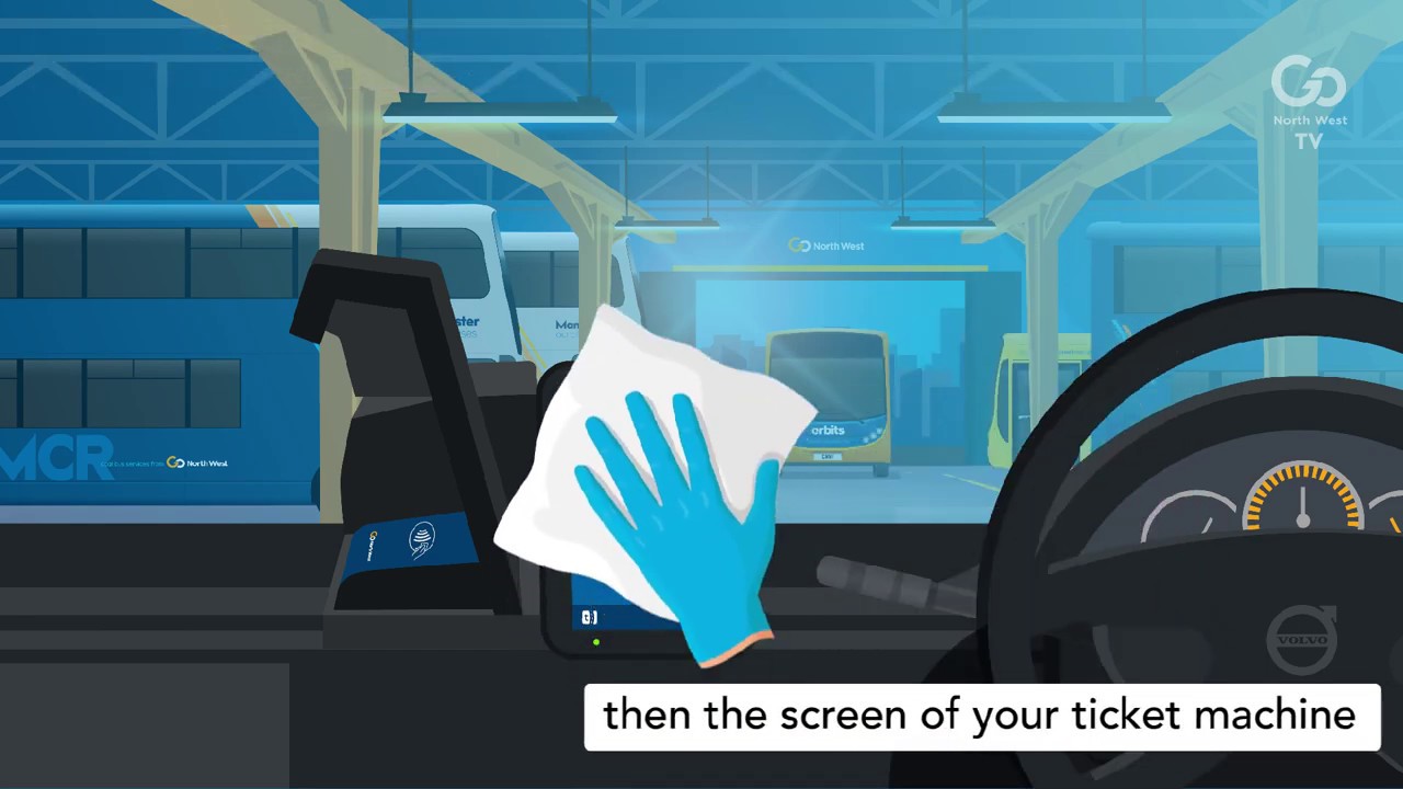 How to wipe down your cab area - for Go North West bus drivers