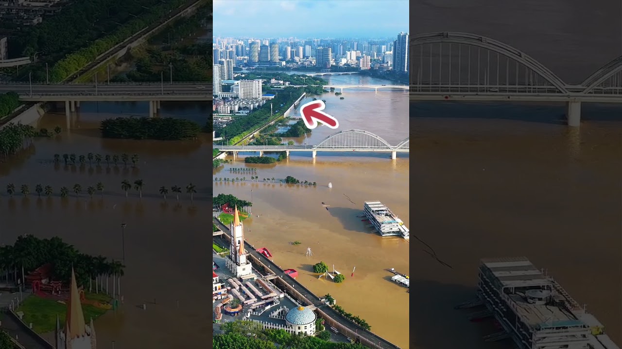 Massive Floods in Guangxi Province, China #weatherupdate #flood #typhoon #rain #guangxi #china