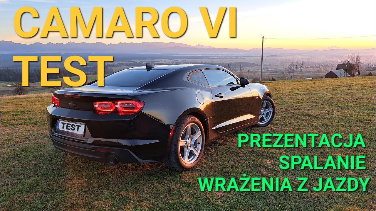Chevrolet Camaro 2.0T VI 2019 TEST Prezentacja Spalanie Osiągi Acceleration 0-100 6 gen  Recenzja
