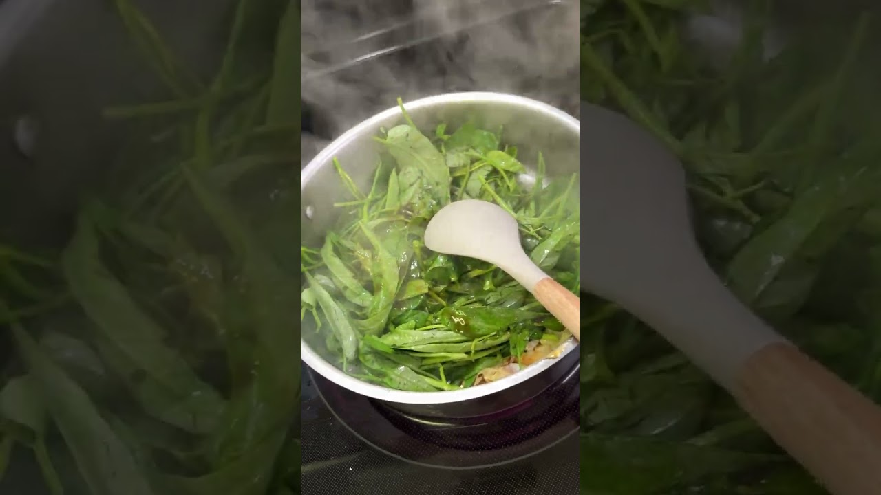 SPICY ASIAN WATER SPINACH 🌶️ STIR-FRY 