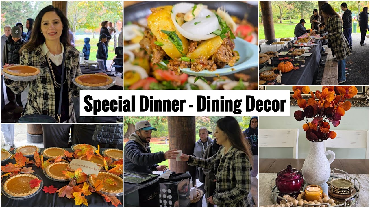 🍁 Cozy Home Vlog 🏡 Easy & Delicious Dinner Recipe | Fall Dining Table Decor