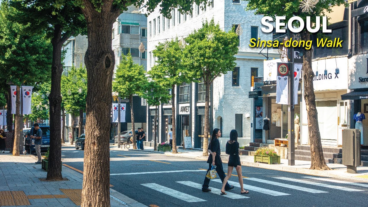 4K 신사동 가로수길 산책 Sinsa-dong Street Walk | From Fashion Avenue to Trendy Alleys
