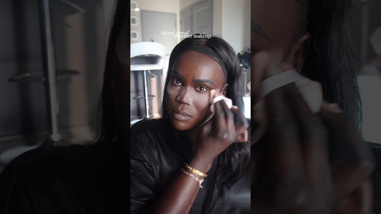 Sweat proof summer makeup on darkskin girlies! #sweatproofmakeup #darkskinmakeup