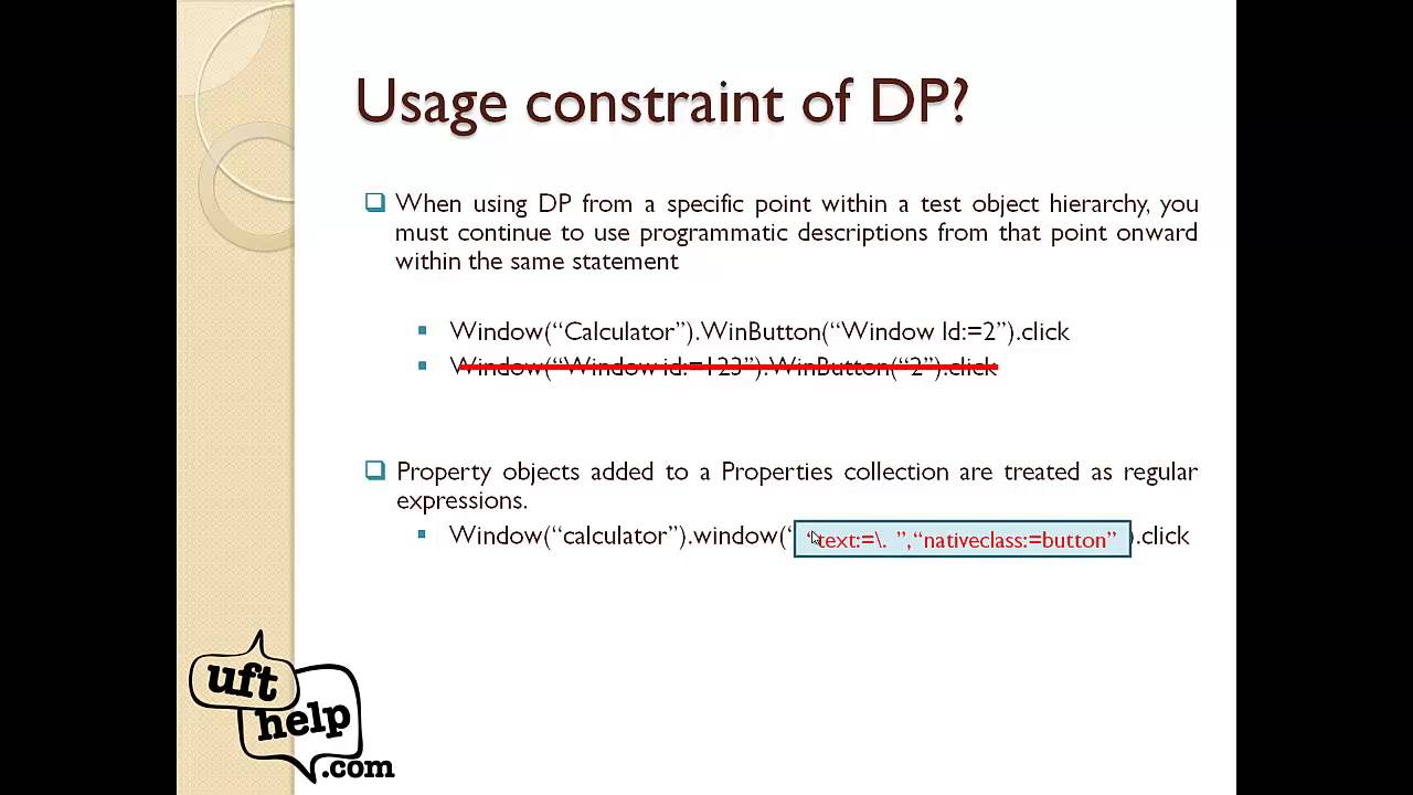 Meaning of Descriptive Programming in UFT