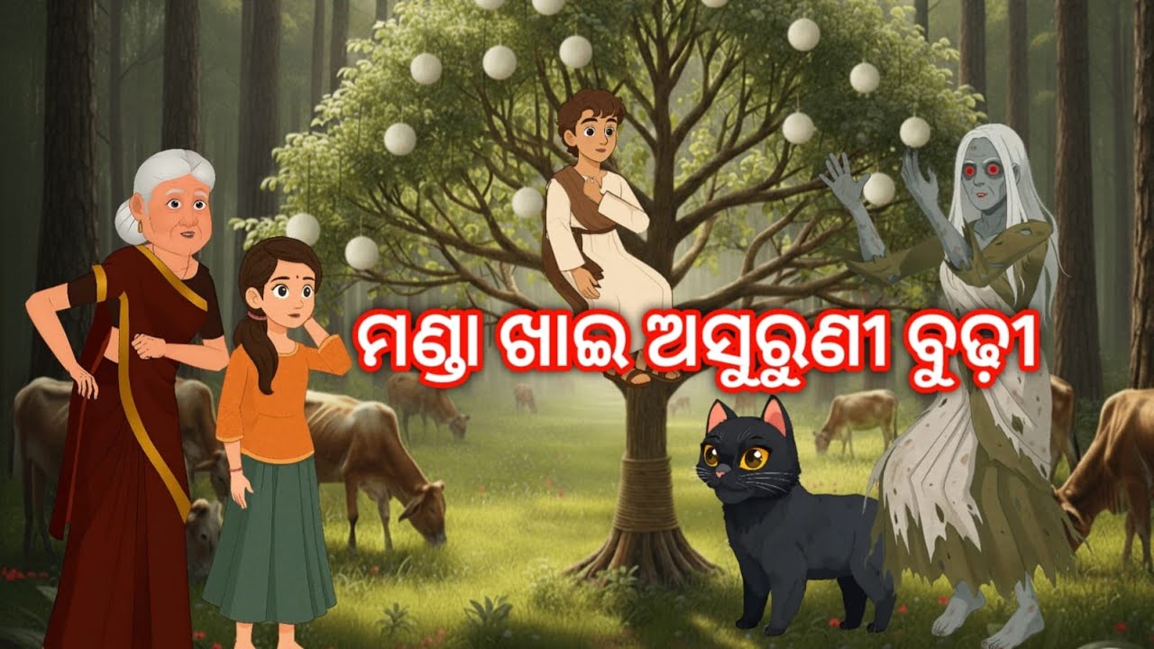 ମଣ୍ଡା ଖାଇ ଅସୁରୁଣୀ ବୁଢ଼ୀ || Manda khai asuruni budhi || Odia Story || @GulaCartoon