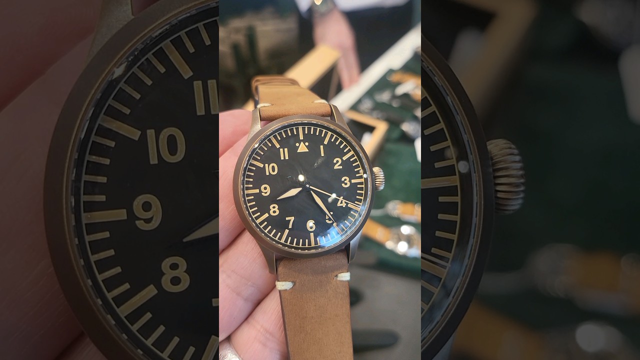 This clean Stowa flieger watch has a lovely movement