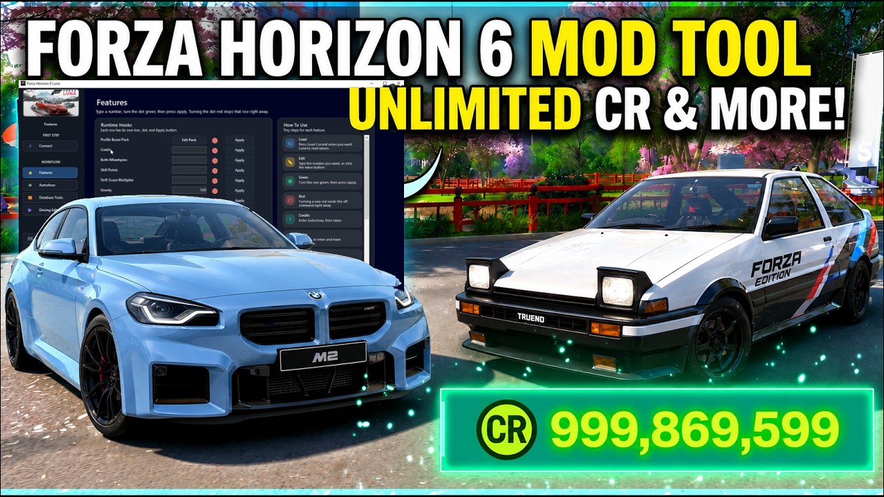 НОВЫЙ ЧИТ/ХАК-МЕНЮ ДЛЯ FORZA HORIZON 6! Бесконечные деньги, ВРАЩЕНИЯ КОЛЕСА + СУПЕР ВРАЩЕНИЯ КОЛЕСА