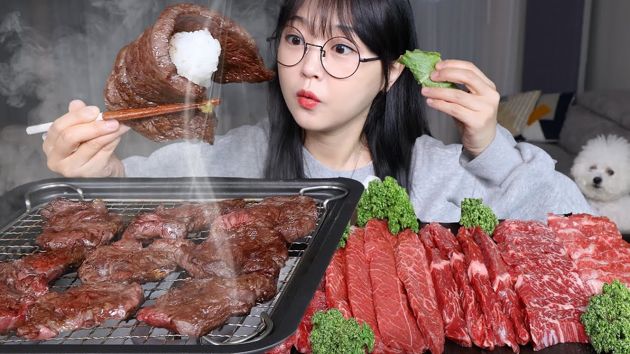 Мясная вечеринка🎉Жареная говядина🥩Mukbang ASMR