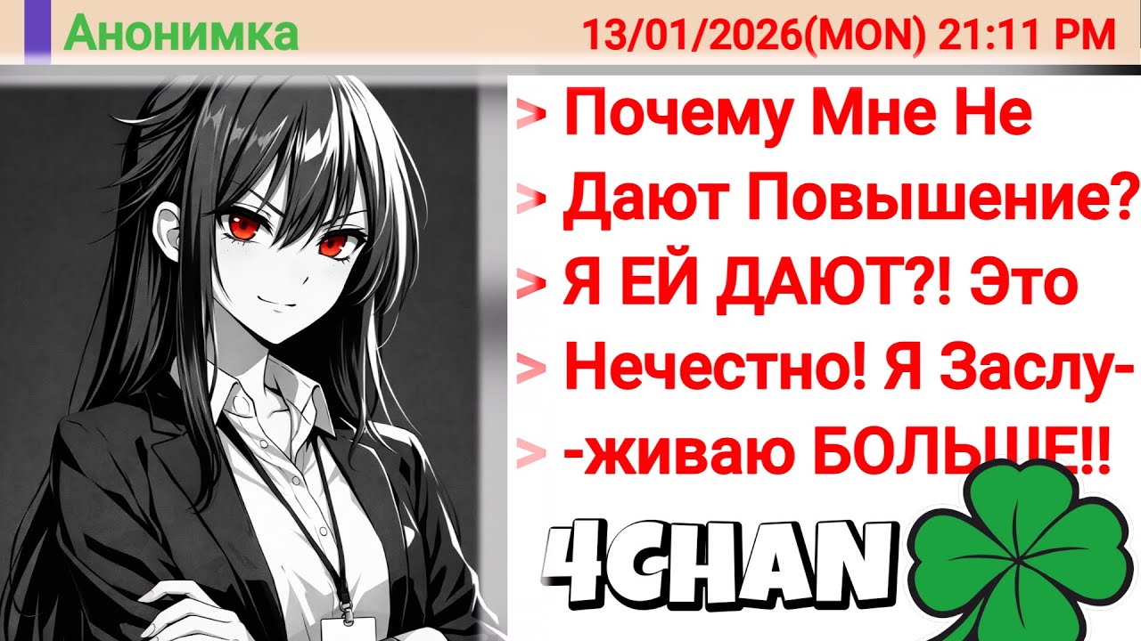 Феминистка УСТРОИЛА ИСТЕРИКУ!!, Когда Коллегу Повысили За Реальную Работу, А Её НЕТ! | 4chan истории