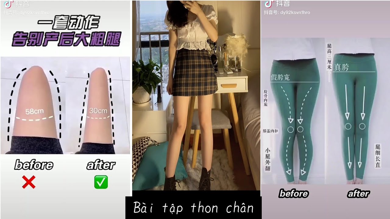 『2 tuần giảm mỡ đùi, bắp chân』P1 - Bài tập thon gọn chân, hỗ trợ tăng chiều cao⛹️‍♀️