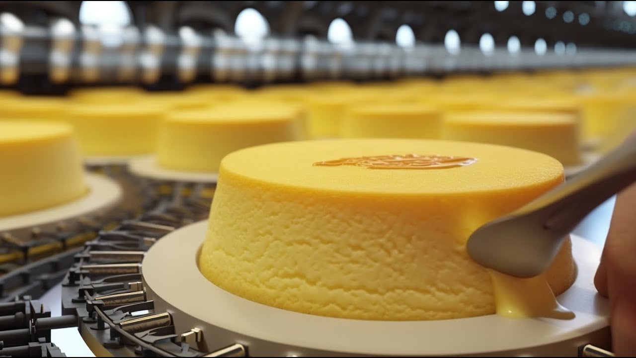How Cheese Cake is made in factory | Cheese cake Mass Production | Cake Factory