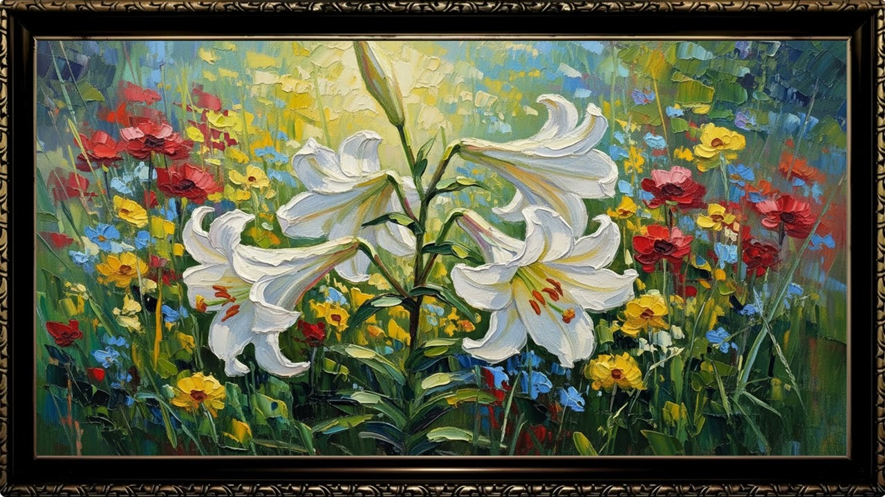 Graceful Floral Still Life | Peaceful Decorative Canvas