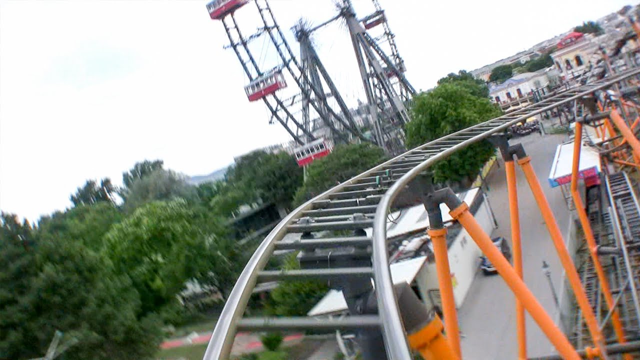 Super Roller Coaster, Super Achter Bahn (Super 8er Bahn) POV, Prater Wien, Vienna, Austria