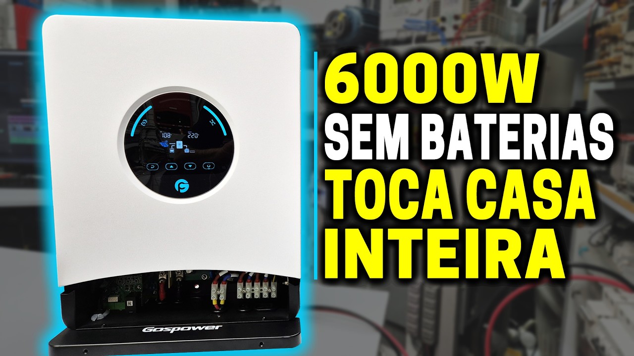 NOVO Híbrido OffGrid 6000W GOSPOWER GPEO 6KL1 Liga tudo que Você QUISER | Eduardo Aquino