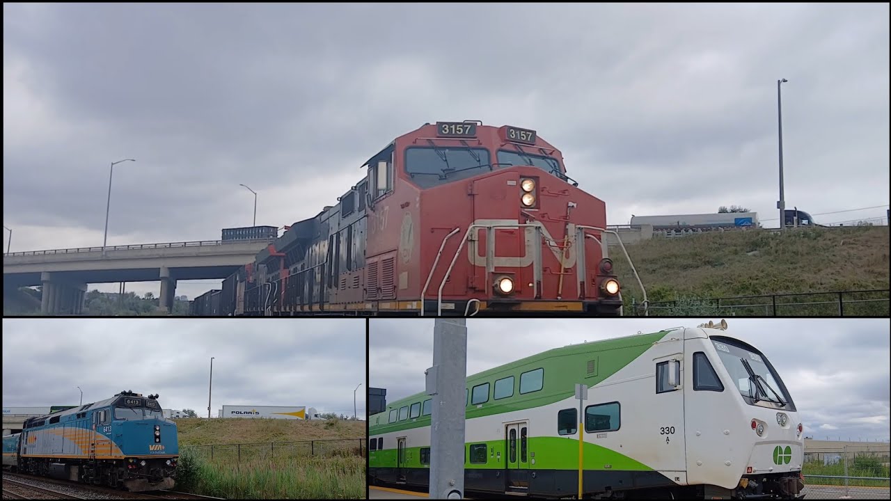 Awesome Trains in Bramalea Go Station
